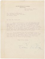 CALVIN COOLIDGE 1923 TYPED LETTER SIGNED AS VICE PRESIDENT.