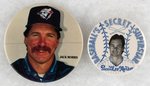 TORONTO BLUE JAYS LOT OF TWO PLAYER BUTTONS MOLITOR/MORRIS.