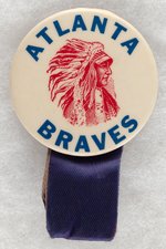 EARLY ATLANTA BRAVES C.1966 TEAM MUCHINSKY BOOK PHOTO EXAMPLE BUTTON.