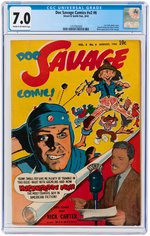 "DOC SAVAGE COMICS" #V2 #6 AUGUST 1943 CGC 7.0 FINE/VF.