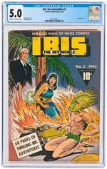 "IBIS THE INVINCIBLE" #2 MARCH 1943 CGC 5.0 VG/FINE.