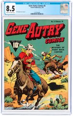 "GENE AUTRY COMICS" #5 FEBRUARY 1943 CGC 8.5 VF+.