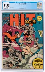 "HIT COMICS" #19 JANUARY 1942 CGC 7.5 VF-.