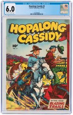 "HOPALONG CASSIDY" #3 FALL AND #4 WINTER 1946 CGC 6.0 FINE PAIR.