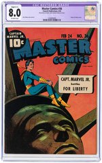 "MASTER COMICS" #36 FEBRUARY 1943 CGC RESTORED 8.0 SLIGHT (C-1) VF.