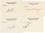 FIVE SUPREME COURT JUSTICES SIGNED CARDS INCLUDING WILLIAM H. REHNQUIST.