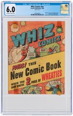 "WHIZ COMICS" #NN WHEATIES GIVEAWAY 1946 CGC 6.0 FINE.