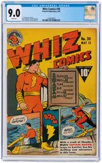 "WHIZ COMICS" #30 MAY 1942 CGC 9.0 VF/NM.