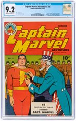 "CAPTAIN MARVEL ADVENTURES" #28 OCTOBER 1943 CGC 9.2 NM-.