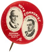 “WORKERS’ COMMUNIST PARTY” RARE 1928 JUGATE BUTTON HAKE #4.