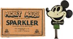 "MICKEY MOUSE SPARKLER" BOXED TIN TOY.