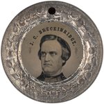 CHOICE BRECKINRIDGE/LANE MID-SIZED 1860 DOUGHNUT FERROTYPE.