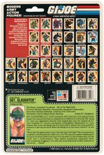 G.I. JOE SLAUGHTER'S MARAUDERS SET OF SIX FIGURES ON CARDS.