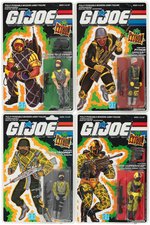 G.I. JOE PYTHON PATROL SET OF SIX FIGURES ON CARDS.