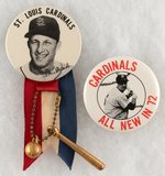 ST. LOUIS CARDINALS PAIR OF STAN MUSIAL BUTTONS.