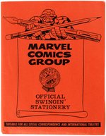 "MARVEL COMICS GROUP OFFICIAL SWINGIN' STATIONERY" SET.