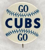 "GO CUBS GO" MUCHINSKY BOOK PHOTO EXAMPLE BUTTON.