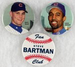 CHICAGO CUBS 1998 PLAYERS & 2003 STEVE BARTMAN INCIDENT SATIRE BUTTONS.