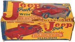 MARX "JEEP PICKUP TRUCK WITH ELECTRIC HEADLIGHTS" BOXED