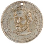 TILDEN MEDAL WITH HENDRICKS REVERSE  DeWITT 1876-1 IN SILVERED BRASS.