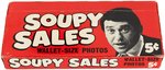 "SOUPY SALES" TOPPS GUM CARDS, DISPLAY BOX & GAI-GRADED WAX PACK.