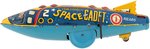 "TOM CORBETT SPARKLING SPACE SHIP" BOXED MARX WIND-UP ROCKETSHIP.