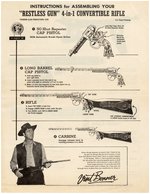 "RESTLESS GUN 4-IN-1 CONVERTIBLE RIFLE-GUN" BOXED CAP GUN/RIFLE.