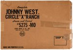 "JOHNNY WEST CIRCLE X RANCH" BOXED PLAYSET.