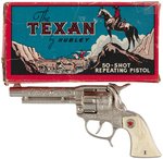 "THE TEXAN BY HUBLEY" BOXED CAST IRON CAP GUN.