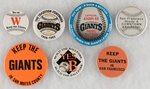 SAN FRANCISCO GIANTS STAY OR GO LOT OF SIX MUCHINSKY BOOK PHOTO EXAMPLES BUTTONS PLUS ONE.