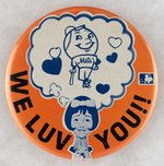 LADY MET FAN DREAMS OF "MR. MET" LARGE BUTTON.