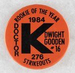 NEW YORK METS DWIGHT GOODEN MUCHINSKY BOOK PHOTO EXAMPLE BUTTON.