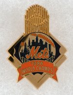 NEW YORK METS 1986 WORLD CHAMPS PIN BY BALFOUR.