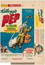 KELLOGG'S "PEP" CEREAL CANADIAN BOX FLAT WITH "TOM CORBETT SPACE GOGGLES" OFFER.