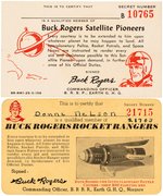 BUCK ROGERS CLUBS CARD PAIR.