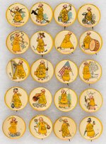 THE YELLOW KID BUTTONS 20-39 FROM HISTORIC 1896 SET.