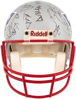 NEW ENGLAND PATRIOTS 1995 TEAM SIGNED FOOTBALL HELMET.