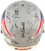 NEW ENGLAND PATRIOTS 1995 TEAM SIGNED FOOTBALL HELMET.