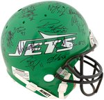 NEW YORK JETS 1996 TEAM SIGNED FOOTBALL HELMET.