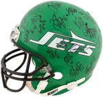 NEW YORK JETS 1996 TEAM SIGNED FOOTBALL HELMET.