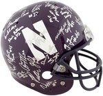 NORTHWESTERN WILDCATS 1995 TEAM SIGNED FOOTBALL HELMET.