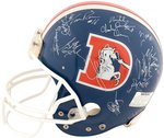 DENVER BRONCOS 1993 TEAM SIGNED FOOTBALL HELMET.