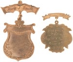 GOLD 10K ACADEMIC SCHOLARSHIP AWARD BADGES FROM 1899 AND  LOYOLA 1895.