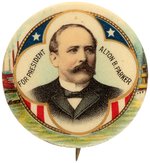 "FOR PRESIDENT ALTON B. PARKER" 1904 PORTRAIT BUTTON HAKE #90.