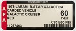 "BATTLESTAR GALACTICA GALACTIC CRUISER" AFA LOT OF 4 VARITIES.