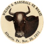 "WILSON & MARSHALL OX ROAST" BUTTON.