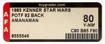 STAR WARS: POWER OF THE FORCE - AMANAMAN" 92 BACK AFA 80 Y-NM.