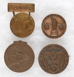 MUNITIONS INDUSTRY FOUR  WORKER BADGES INCL. "MACHINE GUNS" AND "WINCHESTER".