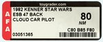 "STAR WARS: THE EMPIRE STRIKES BACK - CLOUD CAR PILOT" 47 BACK AFA 80 NM.