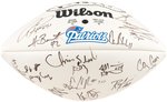 NEW ENGLAND PATRIOTS 1999 TEAM SIGNED NFL FOOTBALL.